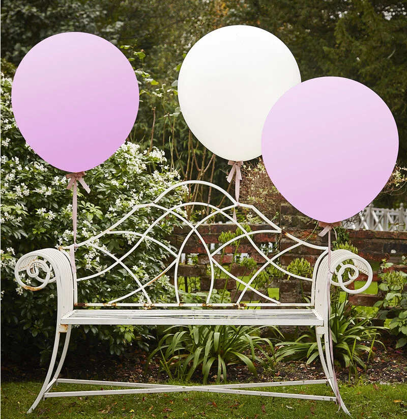 GIANT BALLOONS WHITE & PINK