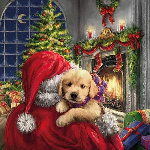 PUPPY AT FIRE