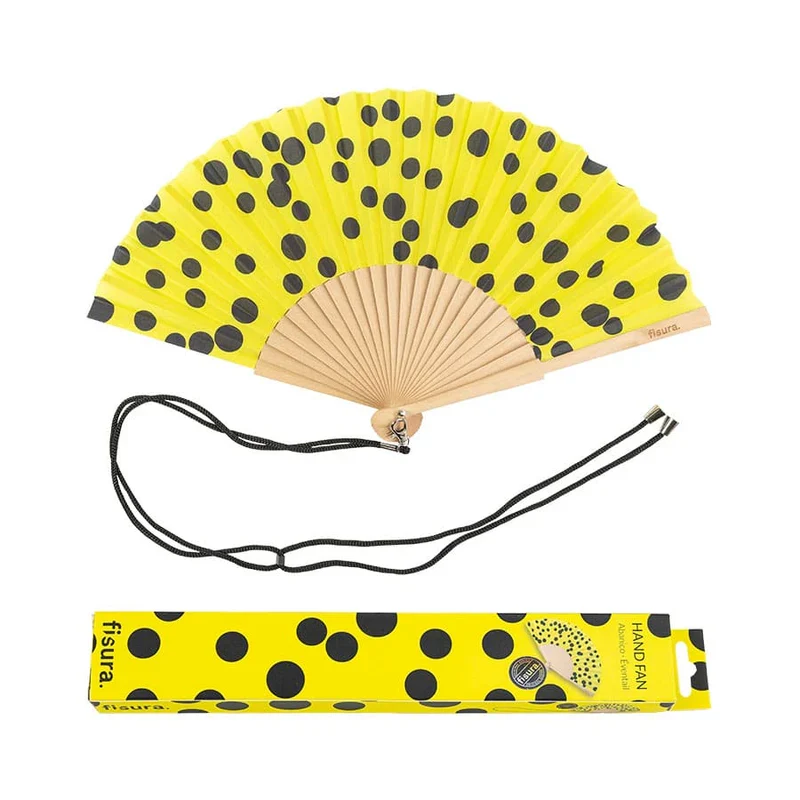 VENTAGLIO ABANICO AMARILLO