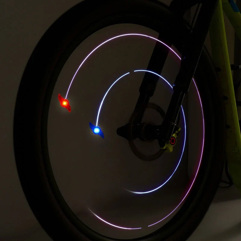 SET DI 2 LUCI PER I RAGGI DELLA BICICLETTA SPACE