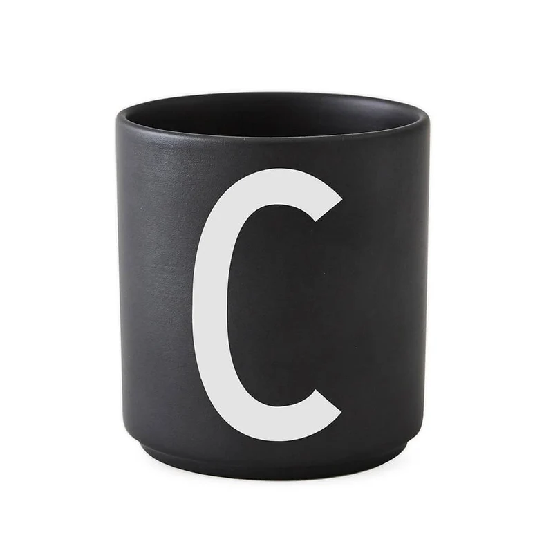 CUP C - DESIGN LETTERS BLACK