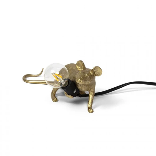 MOUSE LAMP GOLD LOP