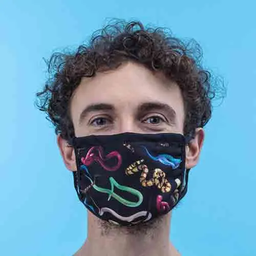 FACEMASK SNAKES BLACK M-L