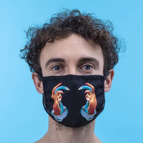 FACEMASK HANDS WHIT SNAKES M-L