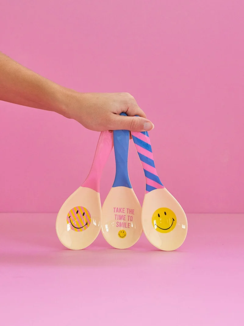 MELAMINE SALAD SPOON SMILEY
