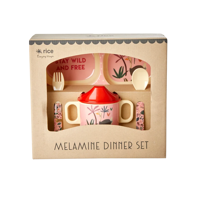 MELAMINE BABY DINNER SET JUNGLE ANIMALS