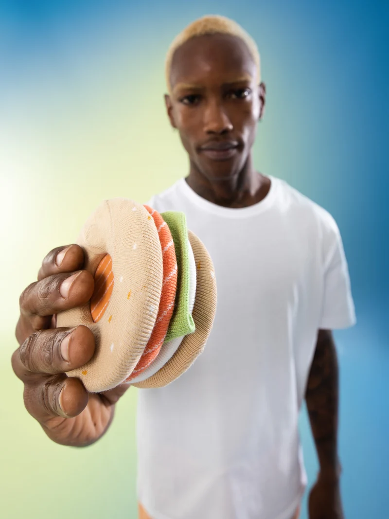 SALMON BAGEL SOCKS