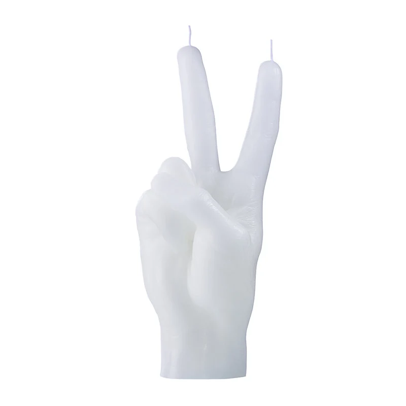 PEACE CANDLEHAND - WHITE