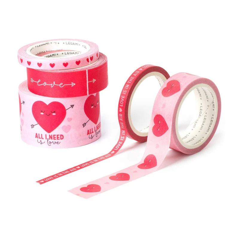 TAPE BY TAPE - SET 5 NASTRI ADESIVI DI CARTA HEART