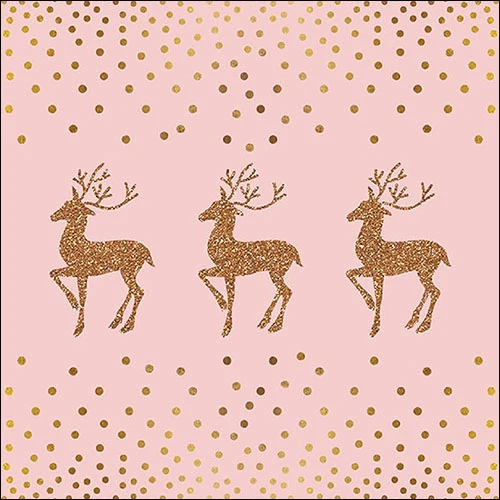TOVAGLIOLI CARTA DEER AND DOTS ROSE/GOLD