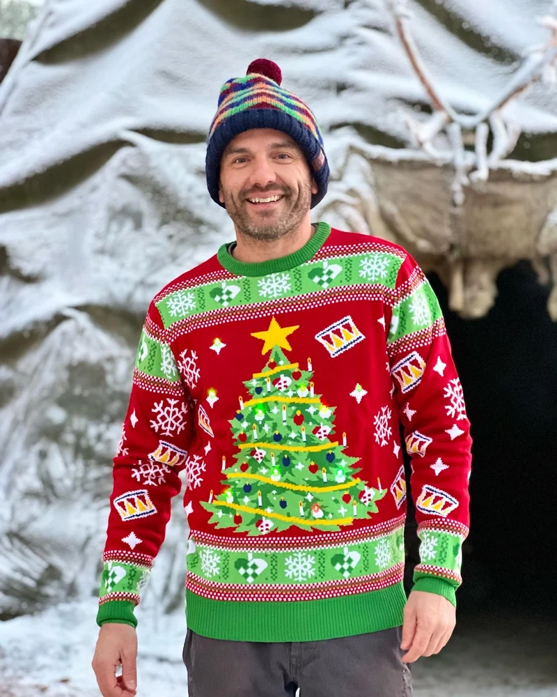 CHRISTMAS JUMPER THE CHRISTMAS TREE LED - MAGLIONE NATALE