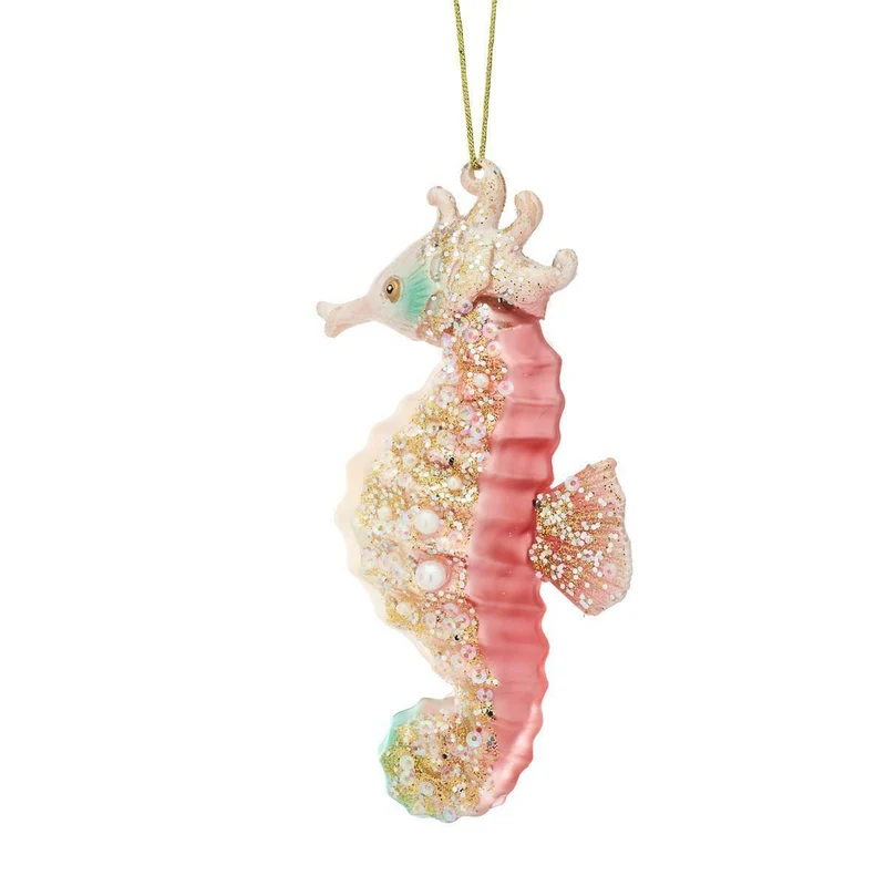 PINK SEAHORSE SHAPED BAUBLE