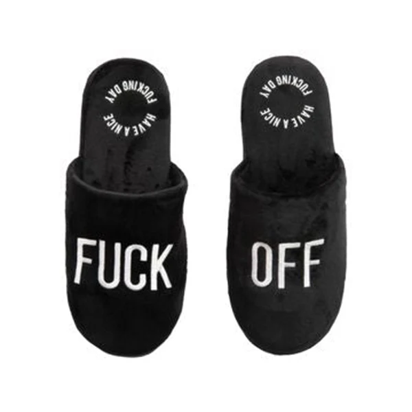 PANTOFOLE "FUCK OFF" NERO