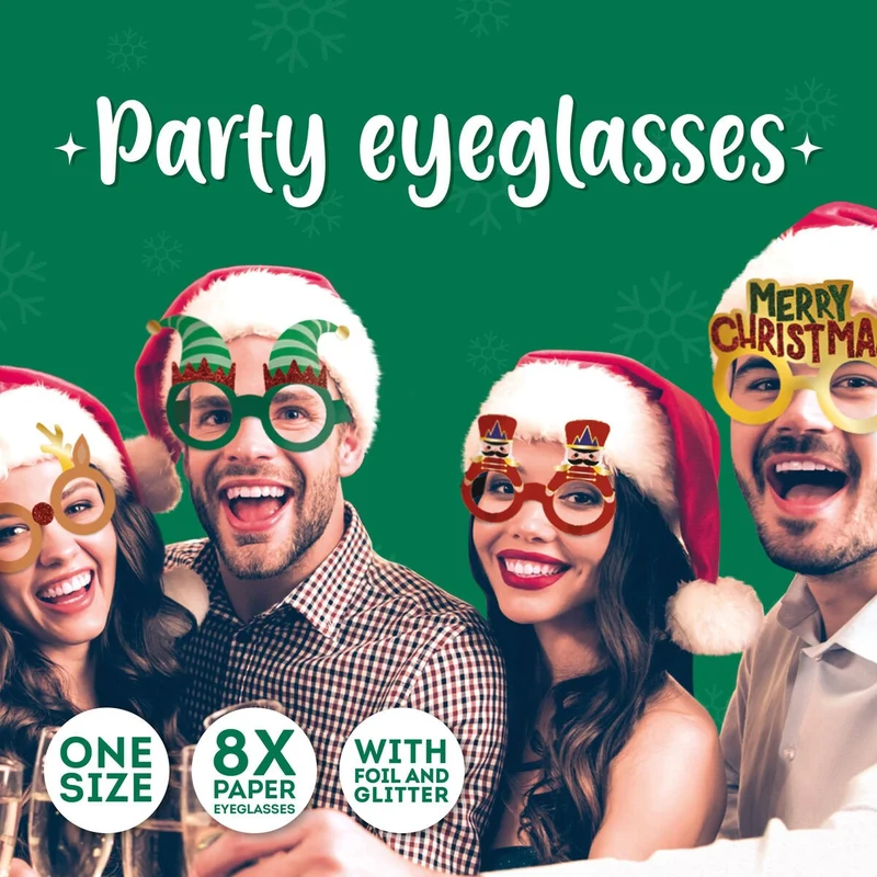 PARTY EYEGLASSES SET 8 OCCHIALI NATALIZI