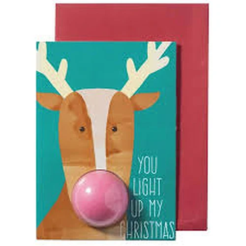 GREETING CARDS - LIGHT UP MY CHRISTMAS RUDOLPH CARD