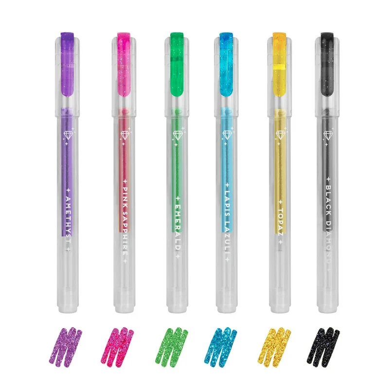 SHINE LIKE A DIAMOND - 6 PENNE GEL GLITTERATE