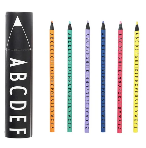 COLOR CRAYONS DESIGN LETTERS
