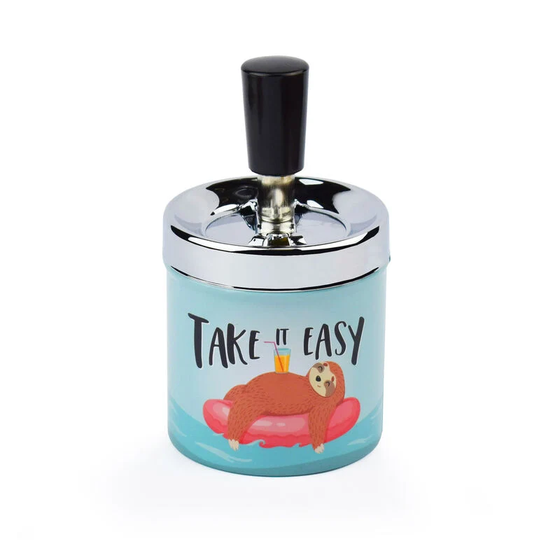 PUSH BUTTON ASHTRAY - SLOTH