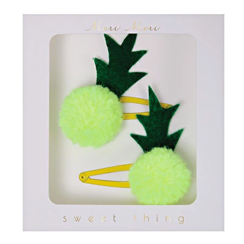 PINEAPPLE POM POM HAIRCLIPS