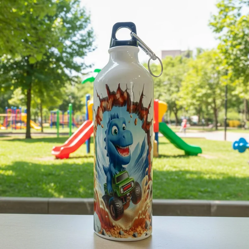 Borraccia Bambini Dinosauro 750ml - Alluminio