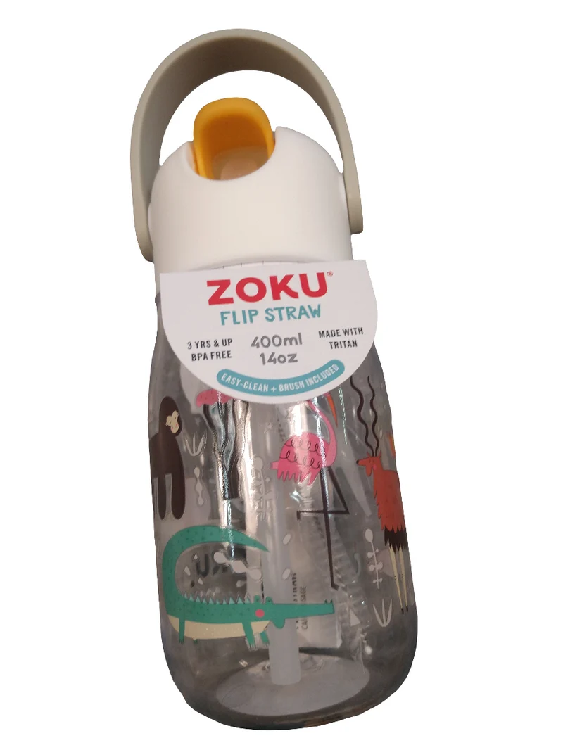 Borraccia in Tritan 465 ml- Animali giungla bianco