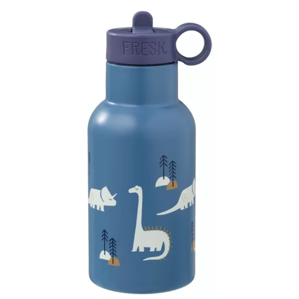 Borraccia termica in acciaio con cannuccia per bimbi 350 ml - Dinosauri