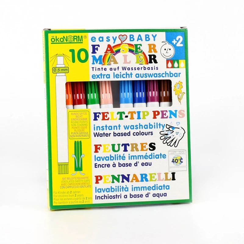 Pennarelli lavabili per bambini, atossici 10 colori