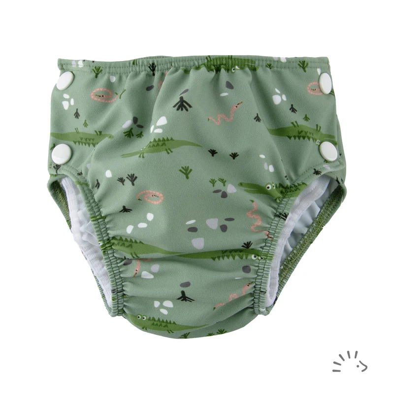 Costume pannolino da acqua lavabile - Crocodile