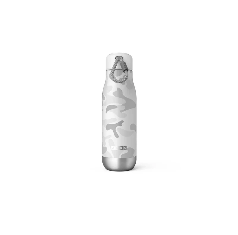 Borraccia Termica in acciaio 500 ml Camo bianco - Zoku