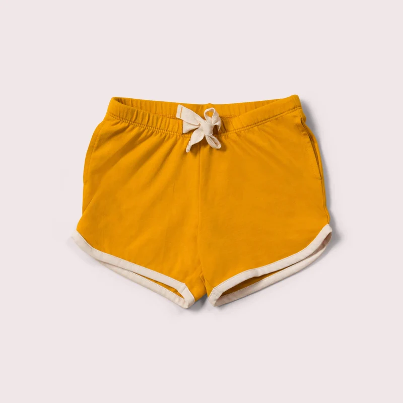 Pantaloncini corti in cotone biologico gialli