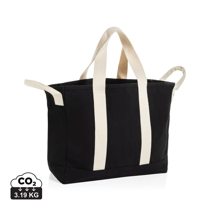 Borsa spiaggia BEAU in canvas riciclato AWARE™ 400 g/m² – 15 × 40 × 35 cm