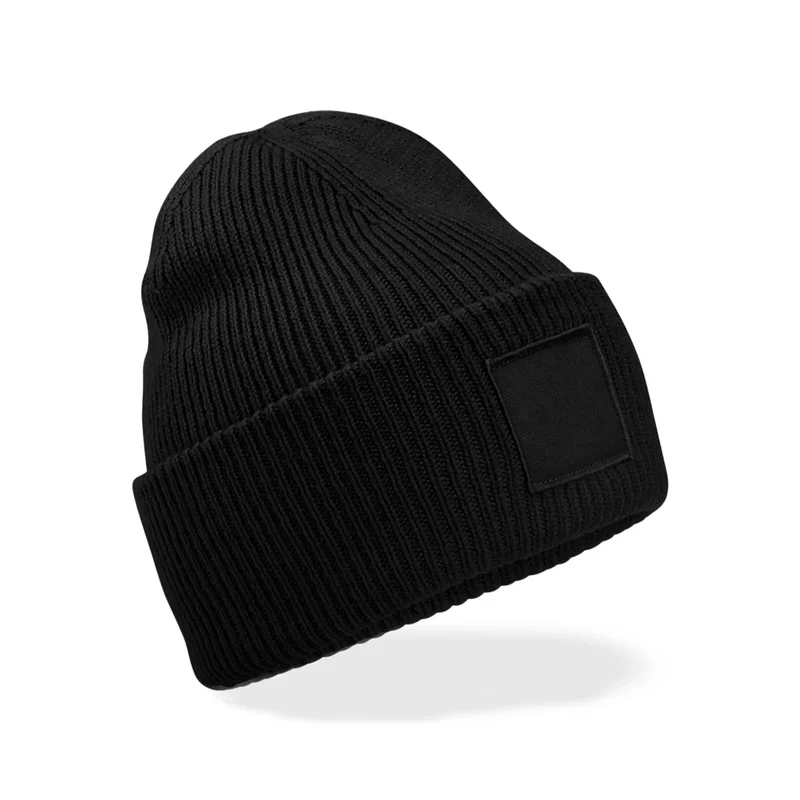 Berretto Deep Cuffed Tonal Patch Beanie
