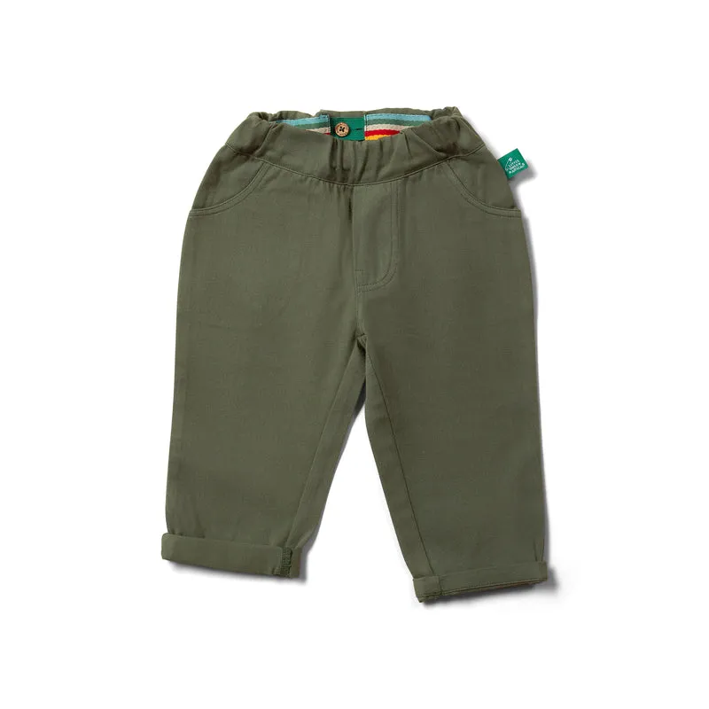 Pantaloni 18 mesi - 8 anni in cotone bio - verde