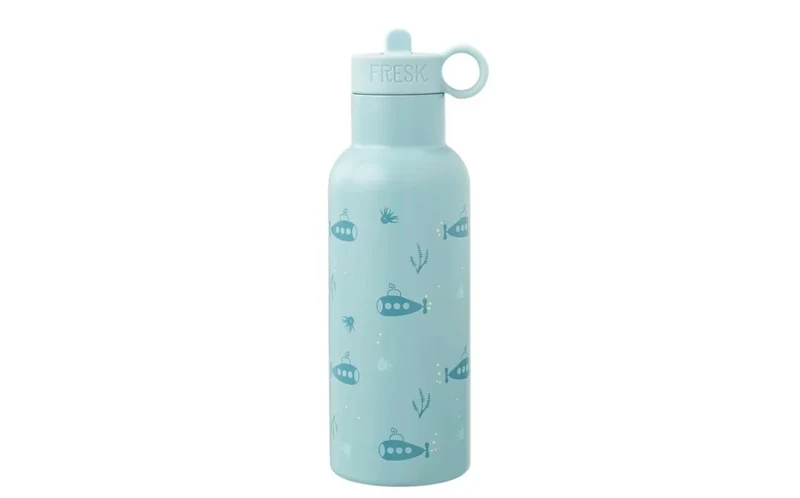 Borraccia termica in acciaio con cannuccia per bimbi 500 ml - Sottomarini