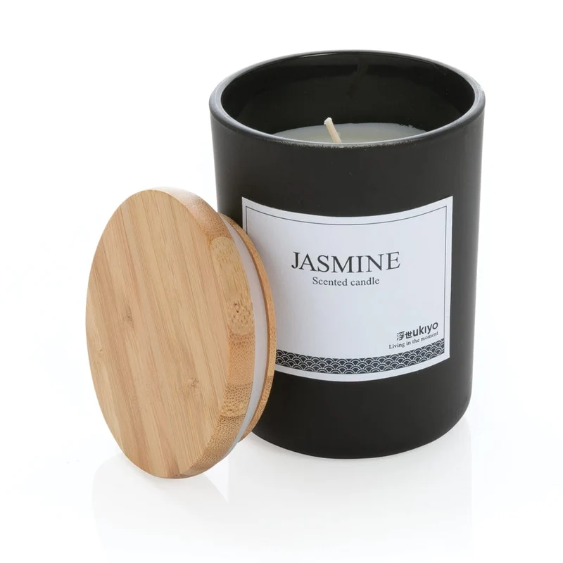 Candela profumata deluxe Ukiyo con tappo in bambù