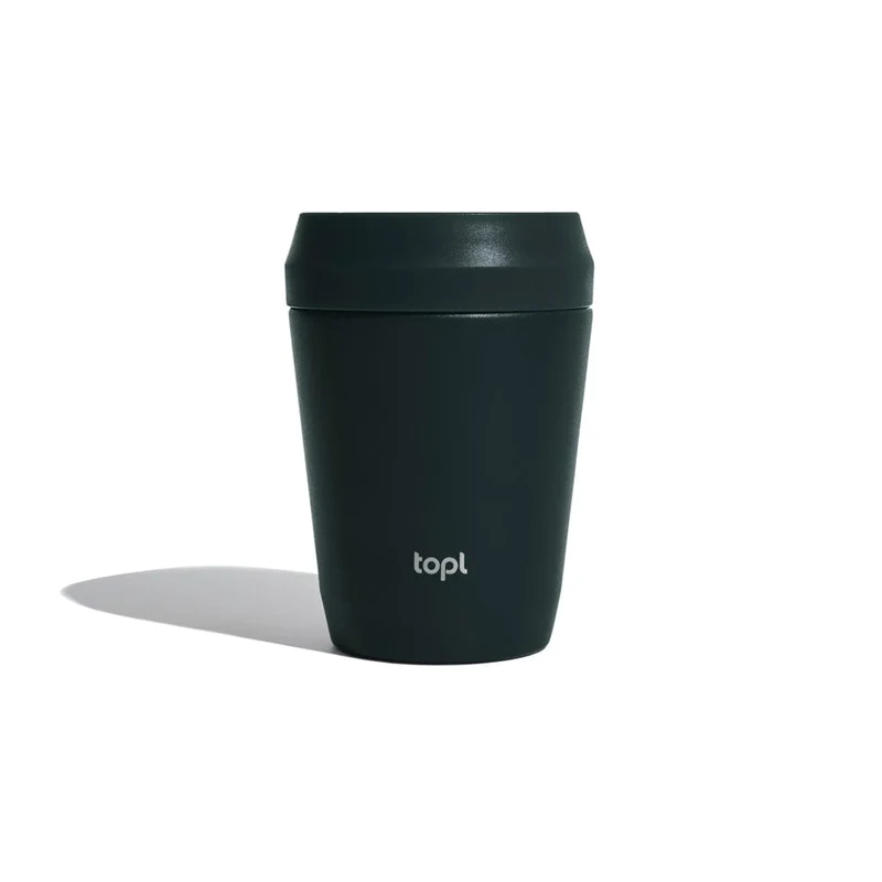 Bicchiere Topl in acciaio riciclato con tappo 360 brevettato 235 ml – 240 ml