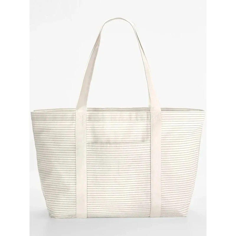 Shopper a righe in cotone organico GOTS