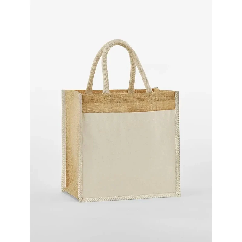 Borsa in Juta con tasca media