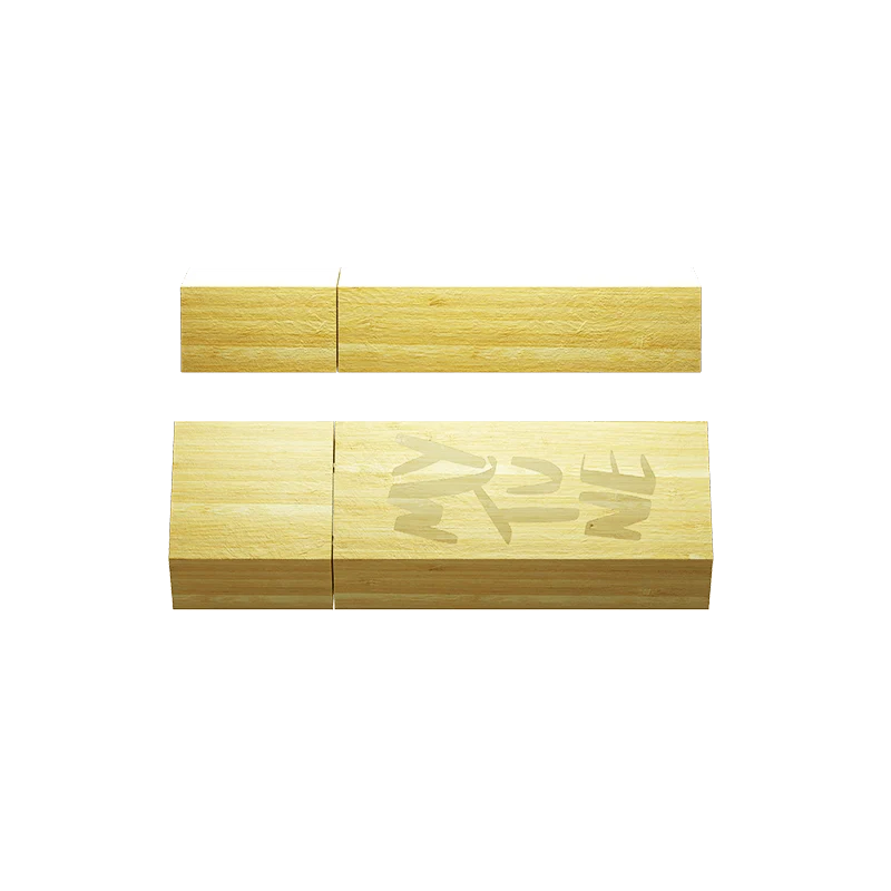 USB in legno forma squadrata
