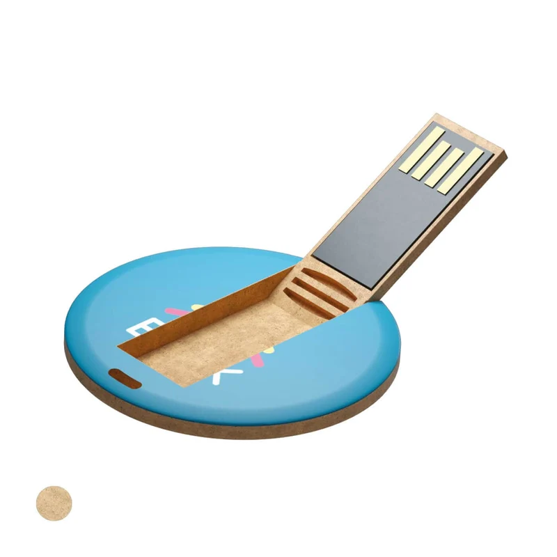 USB round in plastica riciclata ECO