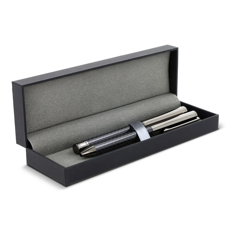 Set di penna a sfera e penna roller in metallo in confezione regalo