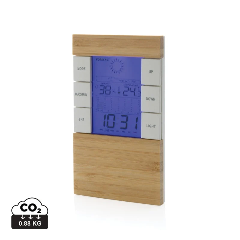 Stazione meteo in plastica RCS e bambù FSC® Utah