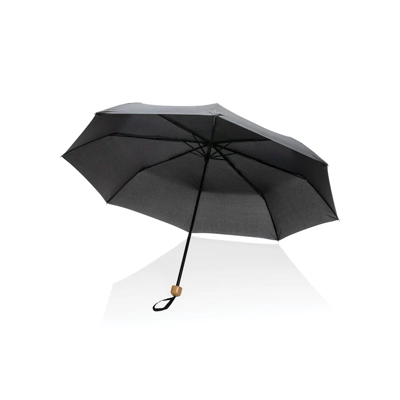 Mini ombrello bambù 20.5" PET riciclato pongee 190T Impact AWARE™ – Ø 108 cm