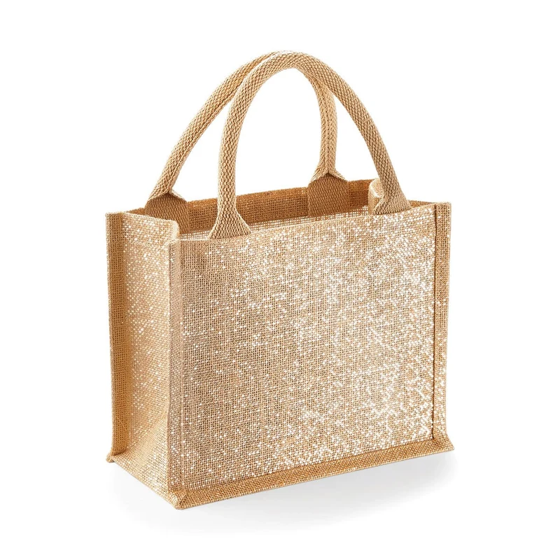 Mini Borsa Juta Metallizzata
