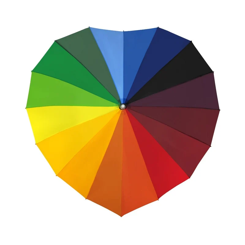Ombrello cuore arcobaleno