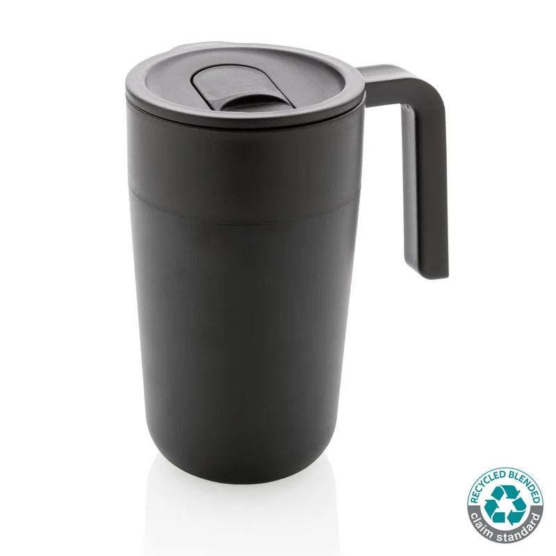 Tazza con manico in PP e SS riciclati GRS 480 ml