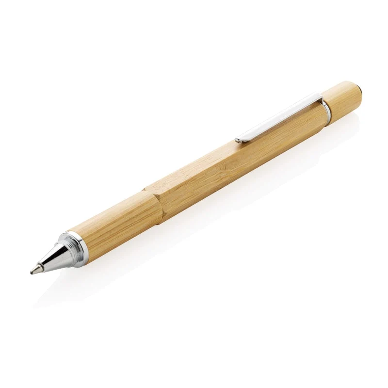 Penna multifunzione 5 in 1 in bambù
