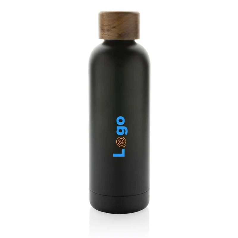 Bottiglia termica Wood in acciaio riciclato certificato RCS – 500 ml