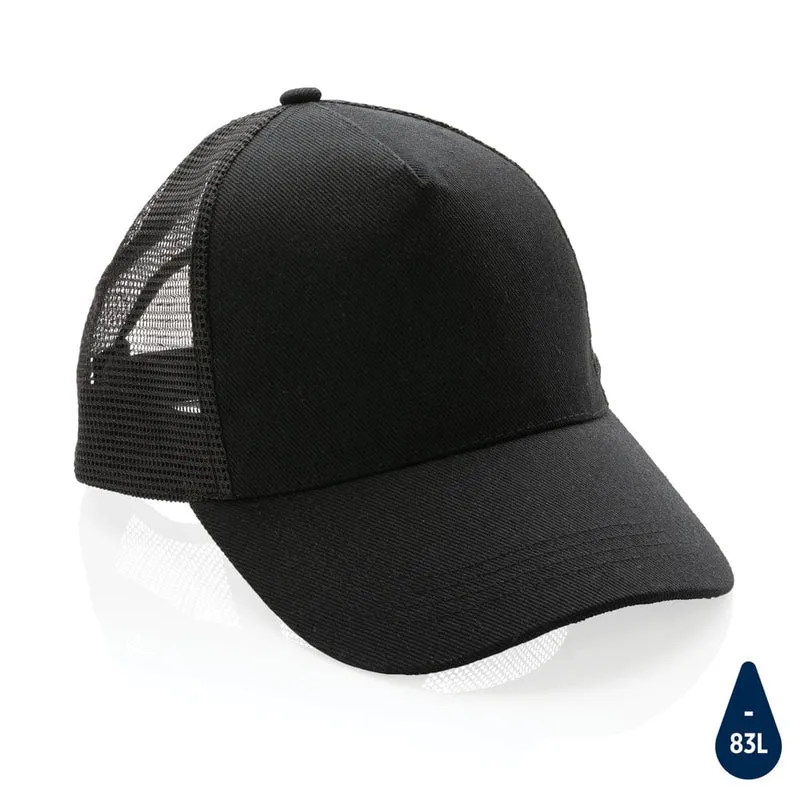 Cappellino trucker 5 pannelli in cotone riciclato Impact AWARE™ 280gr