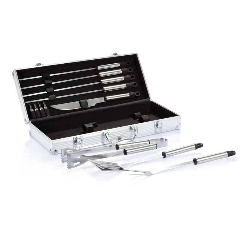 Set BBQ 12 pezzi in valigetta di alluminio